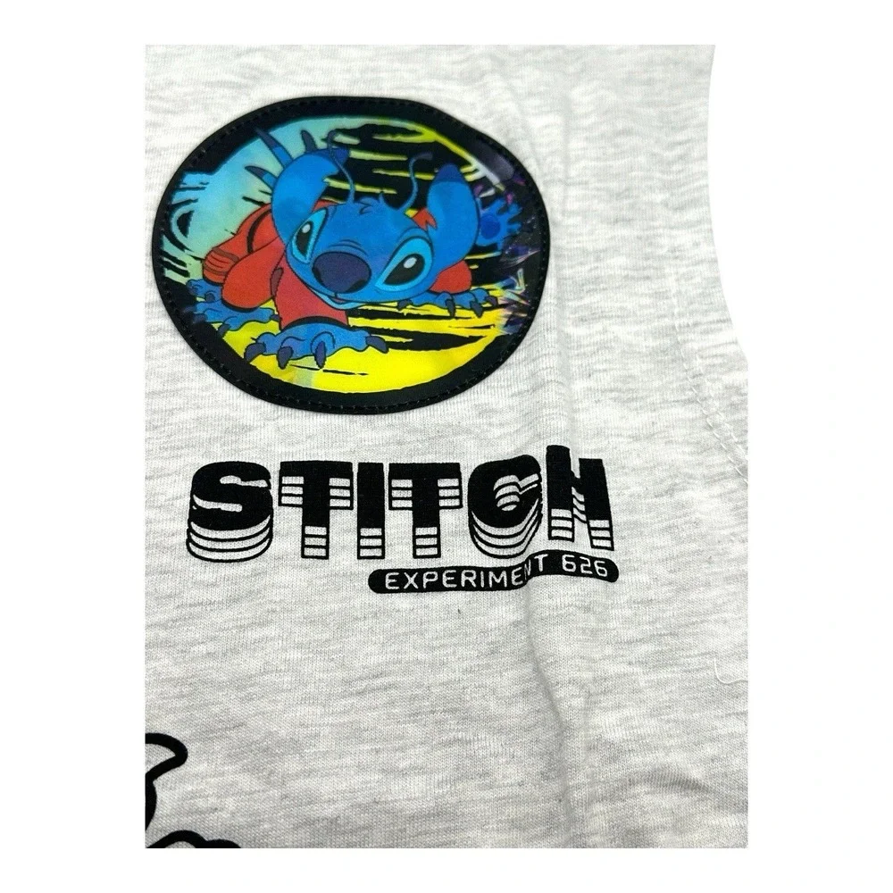 Disney Stitch Muscle Tank & Shorts Set Heather‎ Gray Kids 2pc Outfit 4T